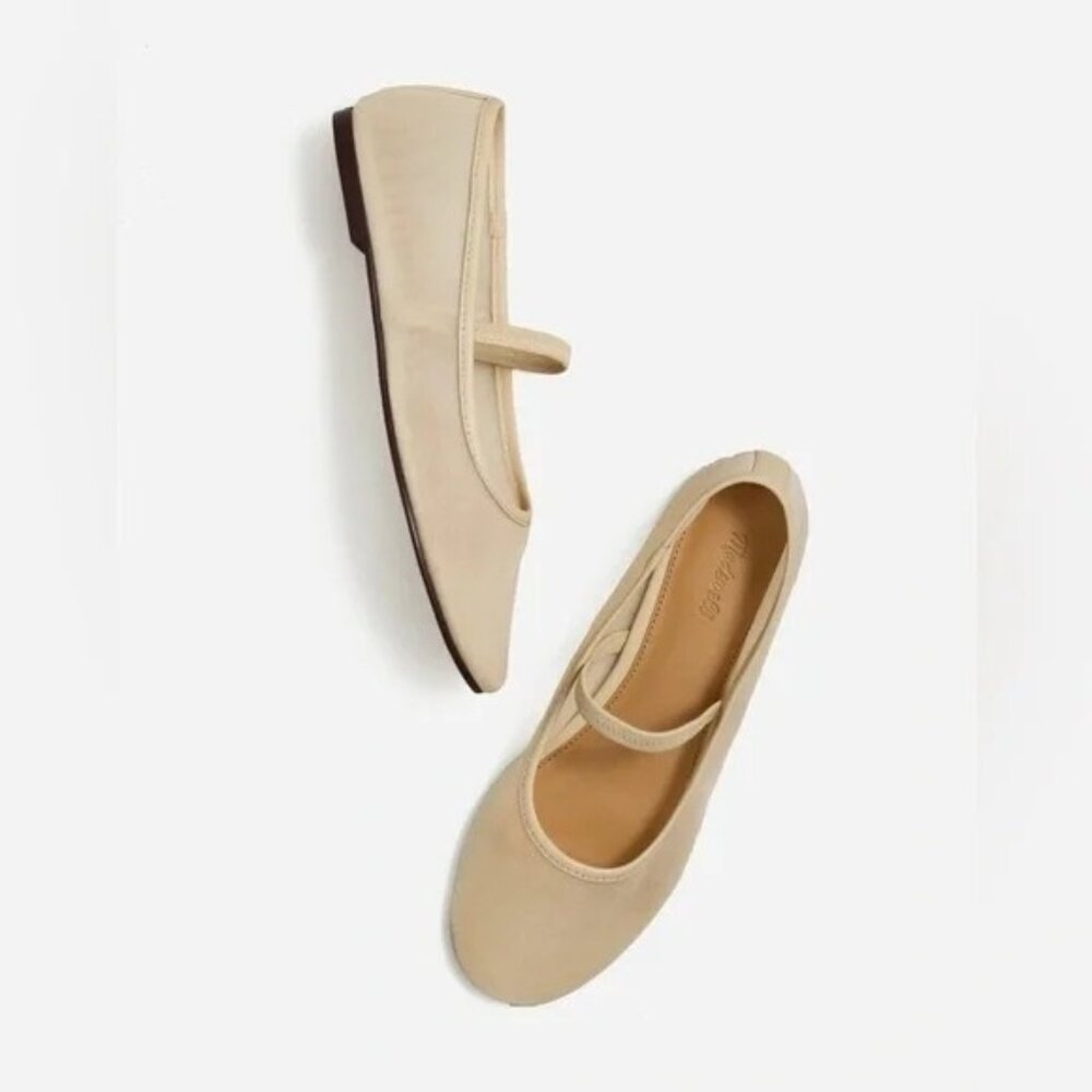 Madewell Tan Mary Jane Flats